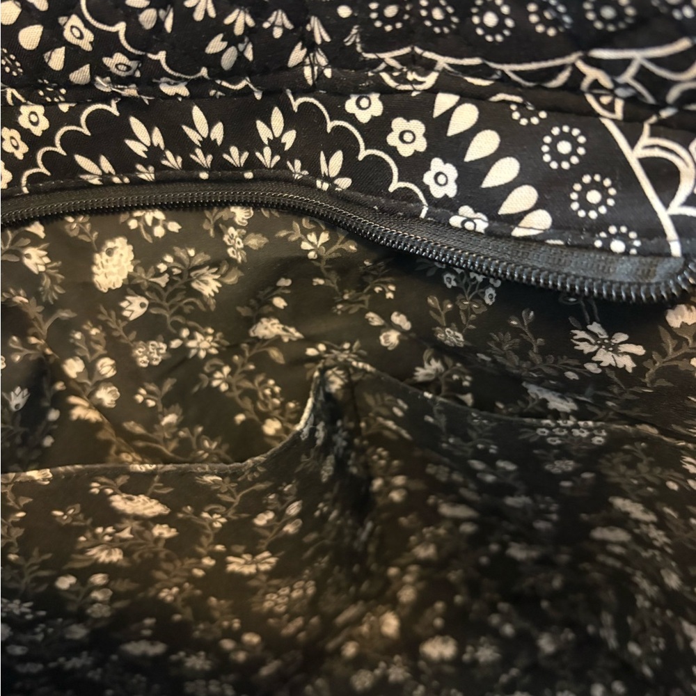 Vera Bradley Black and White Mandala Tote - Picture 3 of 5
